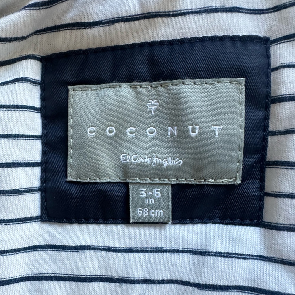 Coconut Navy Hooded Puffer Coat - Picture 3 of 4